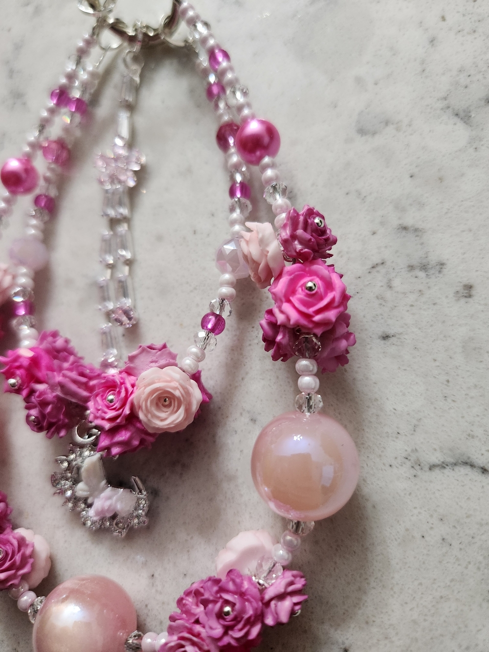 Pink Rose Keychain - Picture 3 of 5